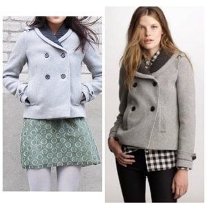 J. CREW Grey Wool Stadium Coat